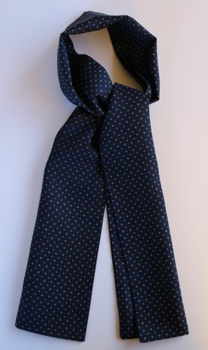 Silk cravat scarf navy blue - cravat,