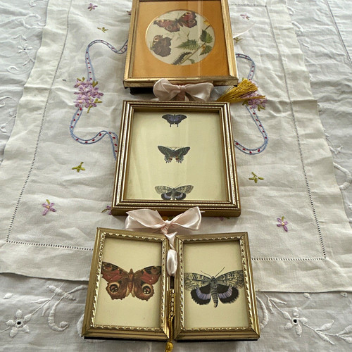 Gold brass vintage trio set - brass,