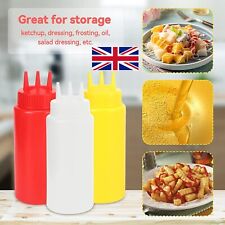6-24oz Plastic Clear Squeeze Squeezy Sauce Bottle Mayo Dispenser Bottles UK/