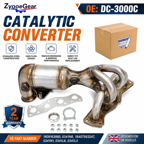Front catalytic converter fits - front,