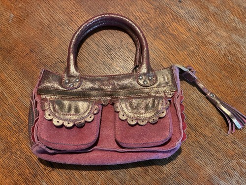 Y2k handbag pink leather - leather, suede