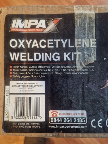 Impax oxyacetylene welding kit - oxyacetylene,