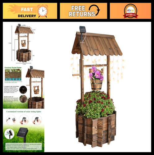 Rustic wooden wishing - wooden,
