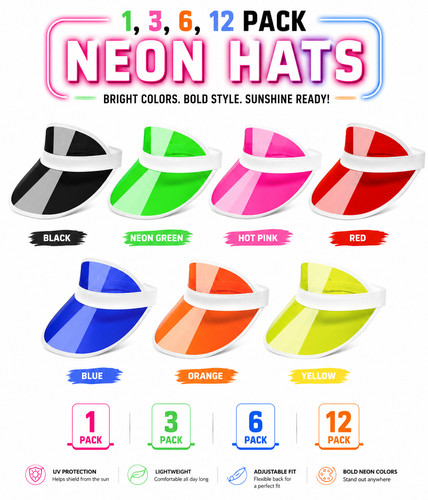 Neon sun visors pub - neon,