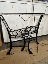Antique Black Cast Iron Bench