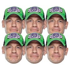 WWE John Cena Cardboard Face Masks - Pack of 6