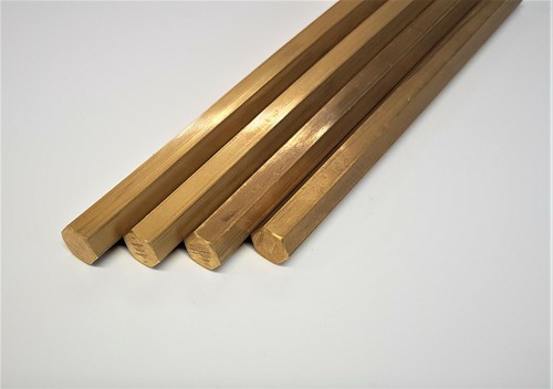 Hex brass bar rod 6mm - brass,