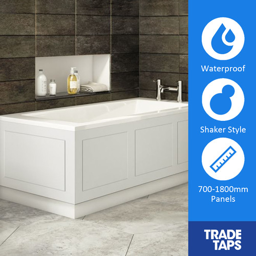 Halite bath panel white - halite, shaker