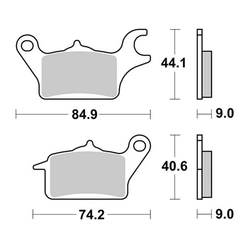 Pair brake pads - of,