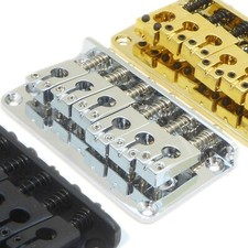 Guitar Bridge through body or Hardtail Strat Strat style in  Black Gold Chrome