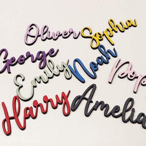 Personalised wooden script - personalised,