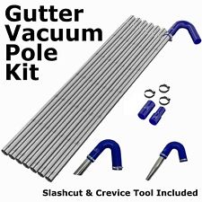 Gutter Vacuum Pole Kit Long Reach Drain Pipe Sucker Hoover Vac Cleaning Crevice