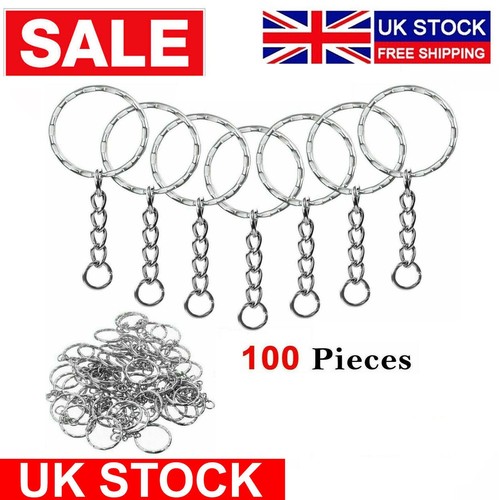 100pcs silver keyring blanks - silver,