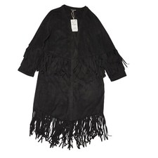 Trf Outerwear Black Suede 3/4