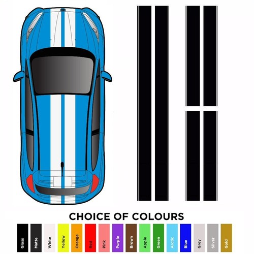 Car vinyl stripes bonnet - stripes, roof