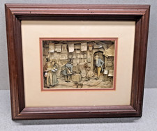 Anton Pieck 3D Paper Art Framed Shadow Box " The Old Print Shop" 31.5 x 26.5cm