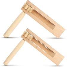 2 Pcs Wooden Spinning Ratchet