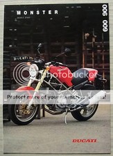 DUCATI MONSTER M600 & M900 MOTORCYCLES Sales Brochure Nov 1994 #GBD 10.1994