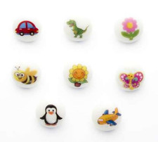 Picture buttons white 15mm