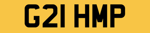 G21 hmp old number plate - hmp,