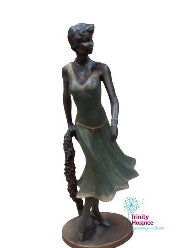 Art deco style figurine green - art,