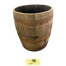 Genuine Large Half Oak Wine Barrel Planter Flower Tree Veg Pots Garden Wooden..