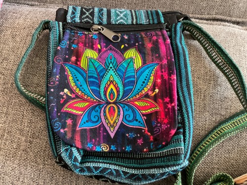 Hippy boho style crossbody bag