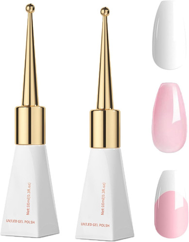 French manicure kit - 2pcs, white