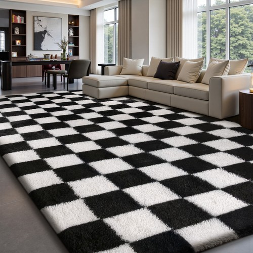 Fluffy rugs large shaggy rug - rugs,