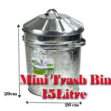 Galvanised Metal Bin 15L Home