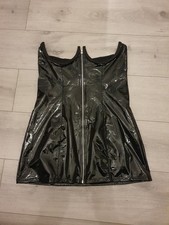 BNWOT Black PVC Open Bust