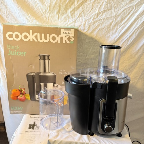Cookworks juicer 800w black - cookworks,