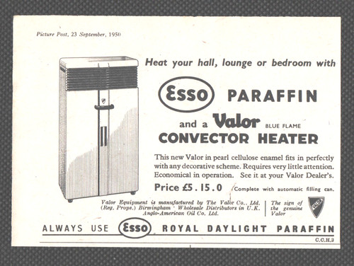 Esso paraffin and valor - esso,