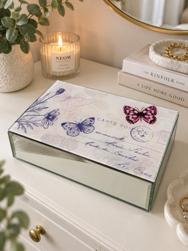 Vintage style butterfly - vintage, mirror