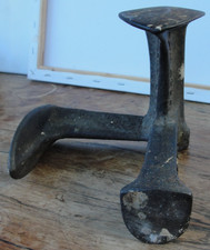 Vintage Cast Iron Cobblers Shoe Last Heavy Door Stop Antique