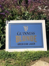 Guinness Blonde American Lager Beer Bar Mirror Man Cave Pub New