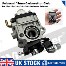 Universal 11mm Carburettor Carb for 22cc 26cc 33cc 34cc 36cc Strimmer Trimmer UK