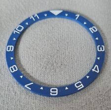 38mm Blue Ceramic bezel insert For Seiko SKX SRPD Turtle Dual Time Mod GMT