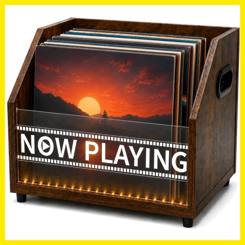 Vinyl record storage box - vinyl,