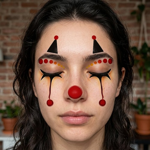 Clown eyes halloween face - halloween,