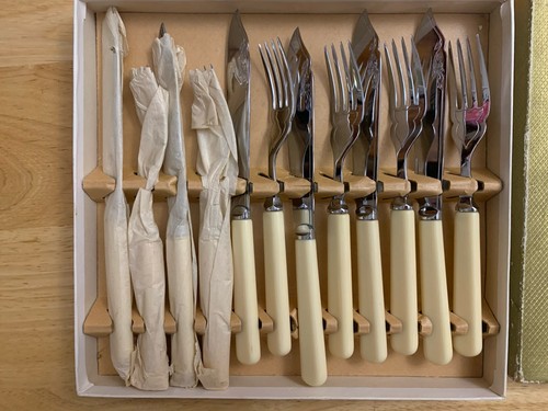 Vintage fish cutlery knife - cutlery, &