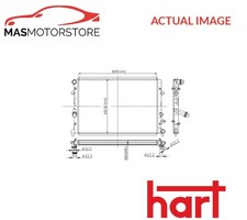 ENGINE COOLING RADIATOR HART 611 169 H NEW OE REPLACEMENT