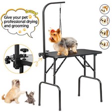 153cm Portable Pet Grooming Table Height Adjustable with Noose & Folding Legs