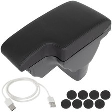 BRACCIOLO CON PORTAOGGETTI USB NERA + KIT DI INSTALLAZIONE PER NISSAN JUKE 10-19