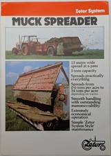 Original Zetor System Muck Spreader 1 Sheet Brochure, c 1980's, UK Market