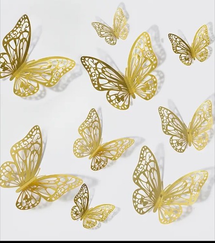 Acrylic golden butterfly - golden,