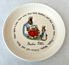 Vintage Wedgwood Peter Rabbit 6" Children's Dish Plate Beatrix Potter Excellent