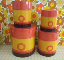4 Vintage Storage Tins Storage