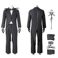 Jack Skellington The Nightmare Before Christmas Cosplay Costume Full Set Oufits