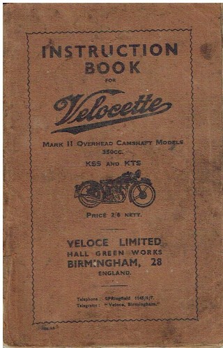 Velocette 350cc kss - kss, kts